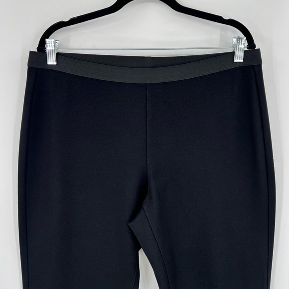 Eileen Fisher Elastic Waist Leggings Pull On Pants Solid Black Stretch Sz Large - Picture 6 of 13